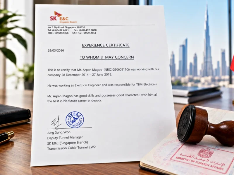 Experience Certificate Attestation Services in the UAE