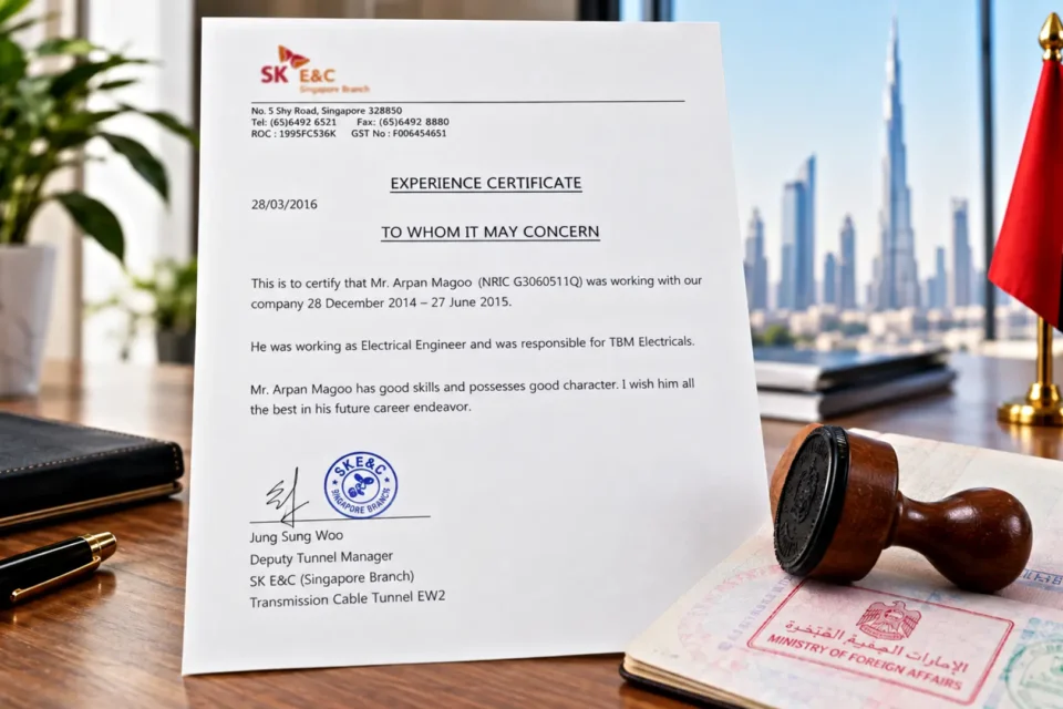 Experience Certificate Attestation Services in the UAE